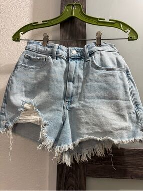 Hollister Light Wash Distressed Denim Shorts